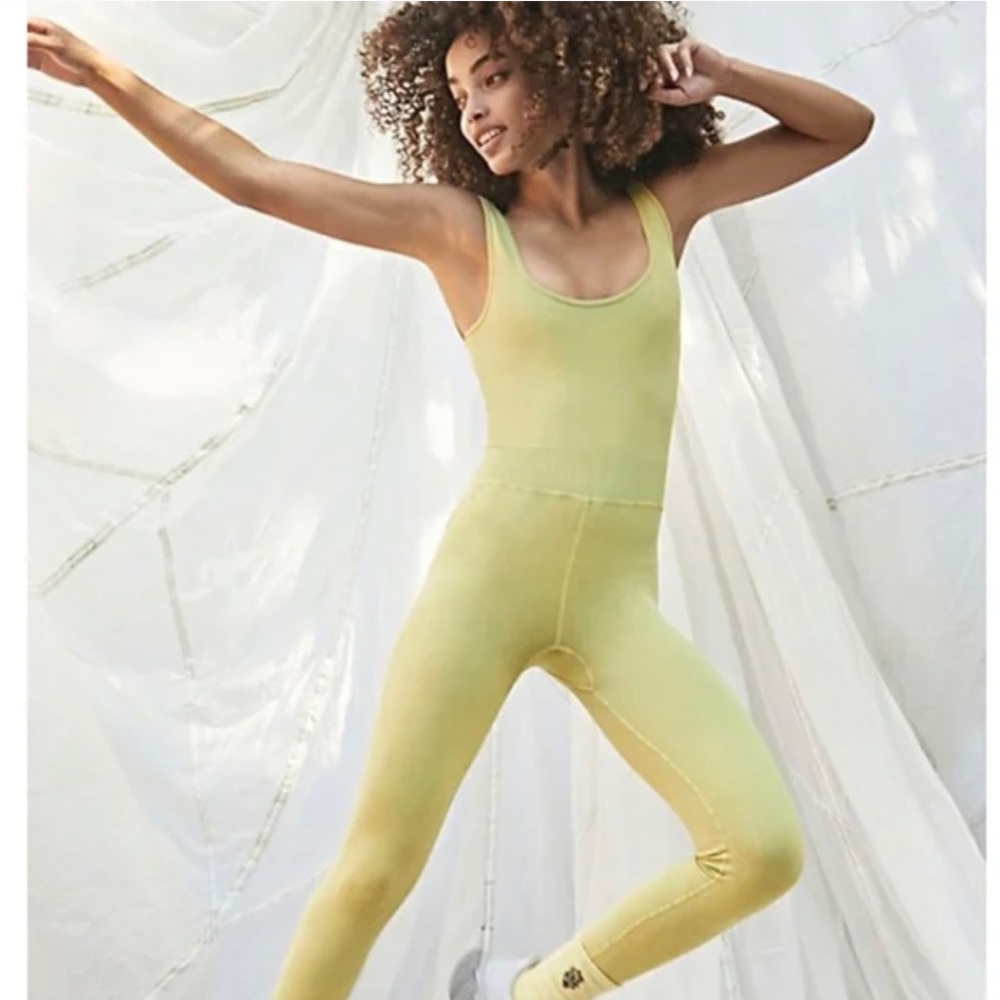 NEW Free People Good Karma Onesie - Jumpsuit Pineapple Punch size M/L